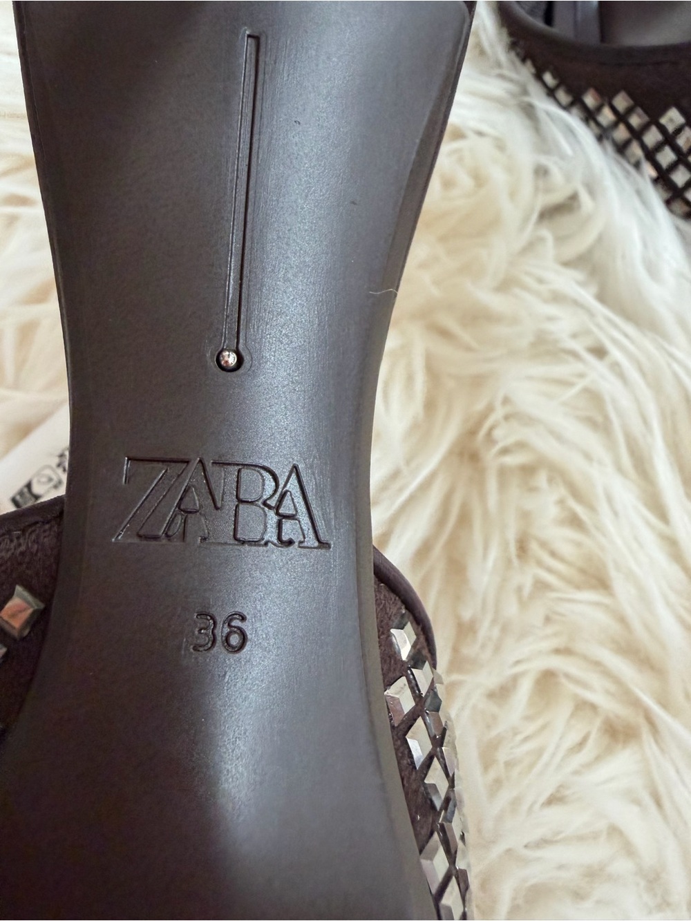 Zara slip-on heel sandals new 6 size - Picture 5 of 5